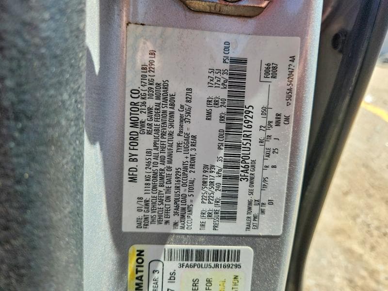 2018 FORD FUSION SE HYBRID 12
