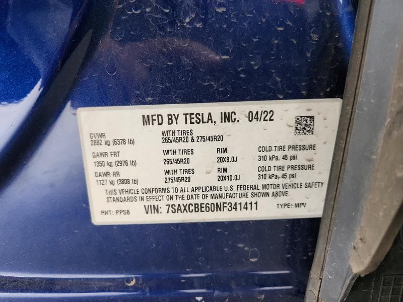 2022 TESLA MODEL X 13