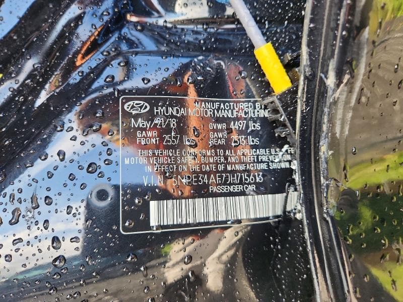 2018 HYUNDAI SONATA LIMITED 12