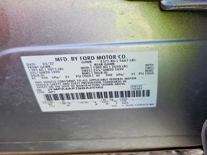 2022 FORD EDGE ST 13