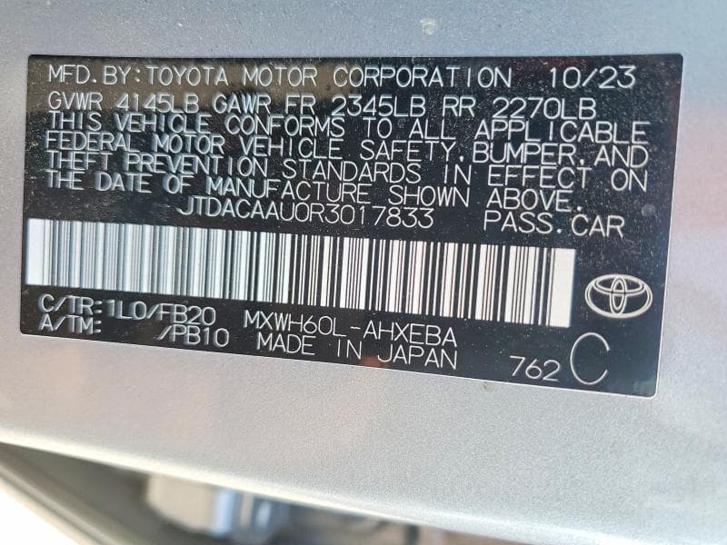 2024 TOYOTA PRIUS LE 13