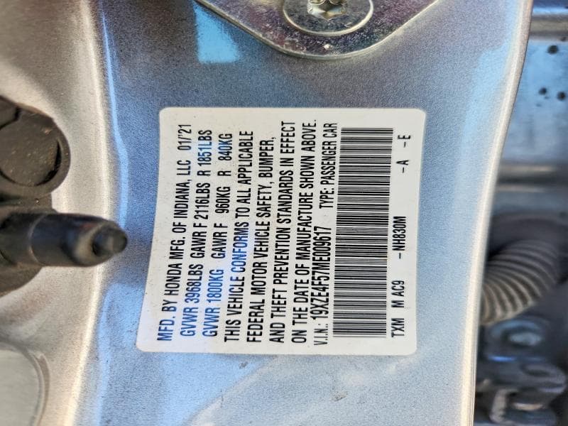 2021 HONDA INSIGHT EX 12