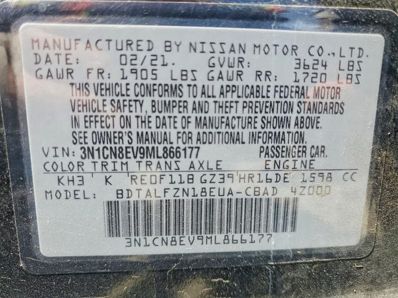 2021 NISSAN VERSA SV 12