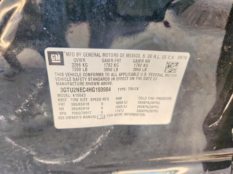 2017 GMC SIERRA K1500 SLT 13