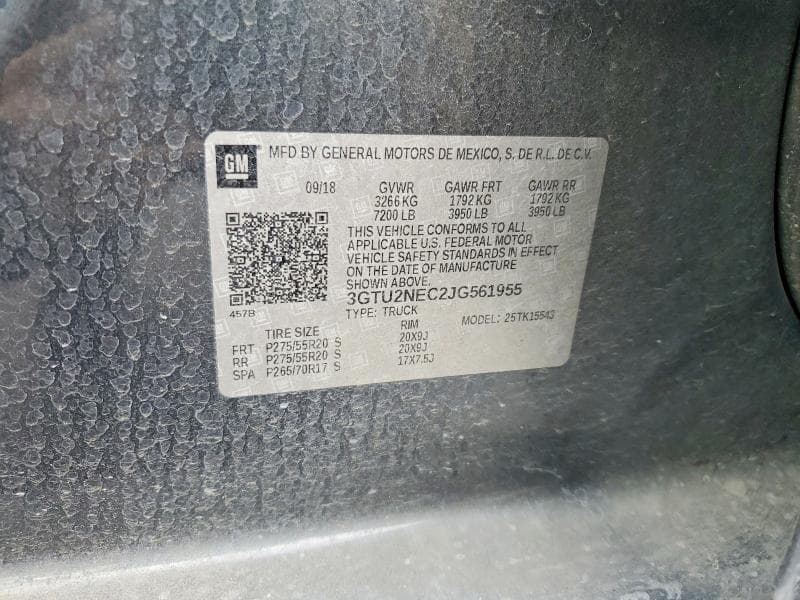 2018 GMC SIERRA K1500 SLT 12