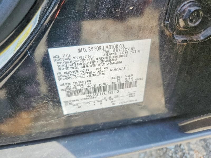 2019 FORD ECOSPORT S 13