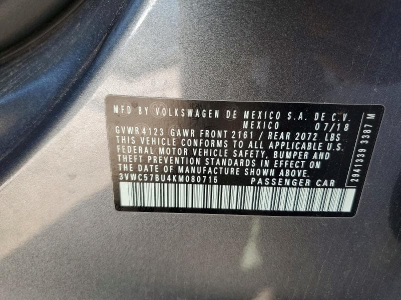 2019 VOLKSWAGEN JETTA S 12