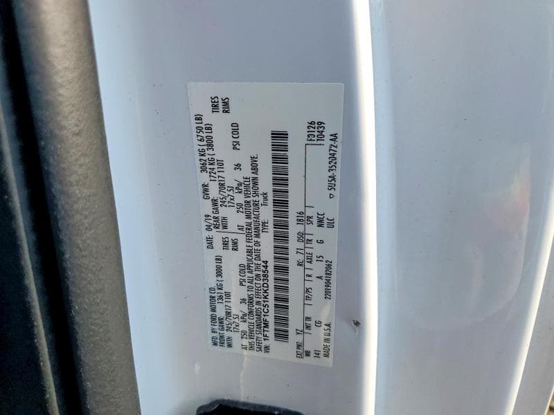 2019 FORD F150 12