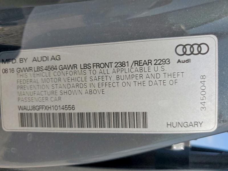 2017 AUDI A3 PREMIUM PLUS 12