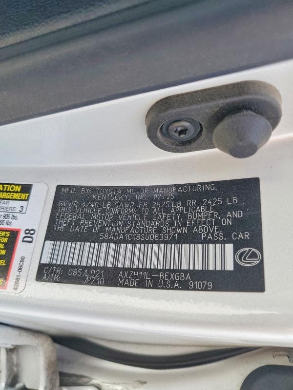 2025 LEXUS ES 300H BASE 12