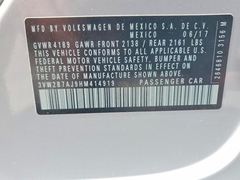 2017 VOLKSWAGEN JETTA S 12
