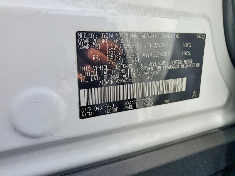 2022 TOYOTA RAV4 XLE 12