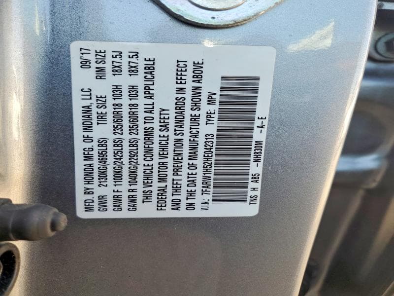 2017 HONDA CR-V EX 13