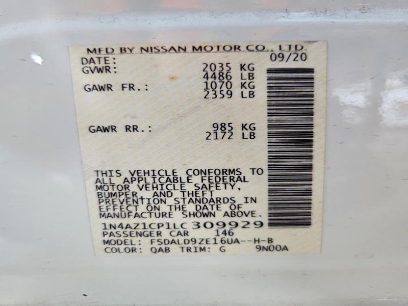 2020 NISSAN LEAF SV 13