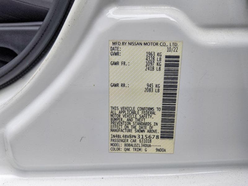 2023 NISSAN ALTIMA S 12