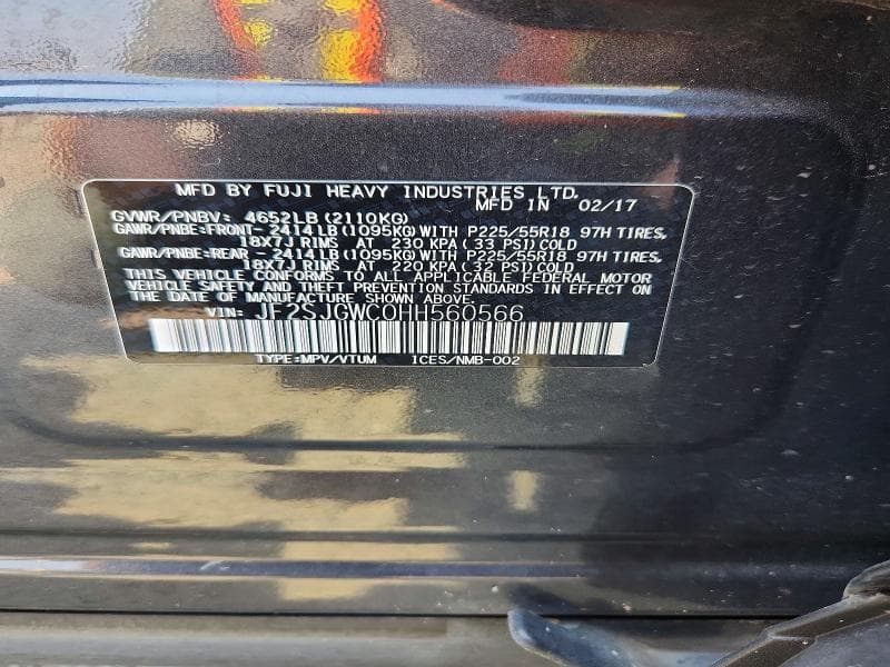 2017 SUBARU FORESTER 2.0XT TOURING 14