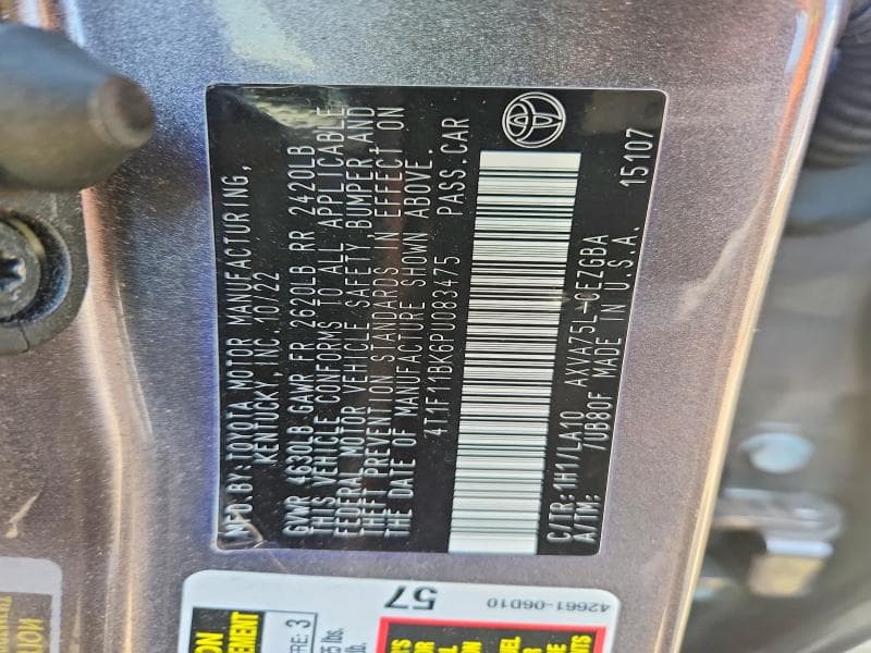2023 TOYOTA CAMRY XLE 12