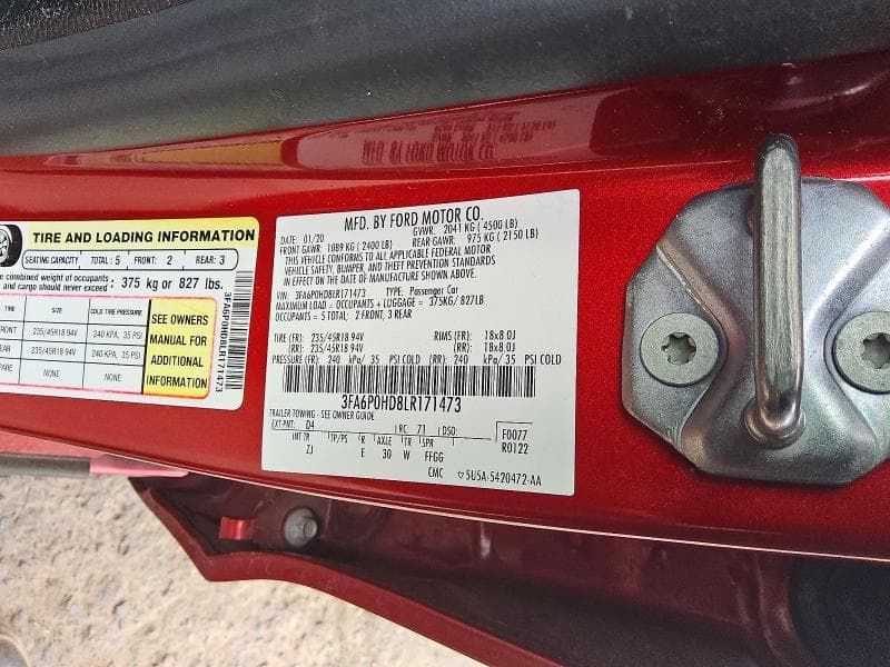 2020 FORD FUSION SE 12