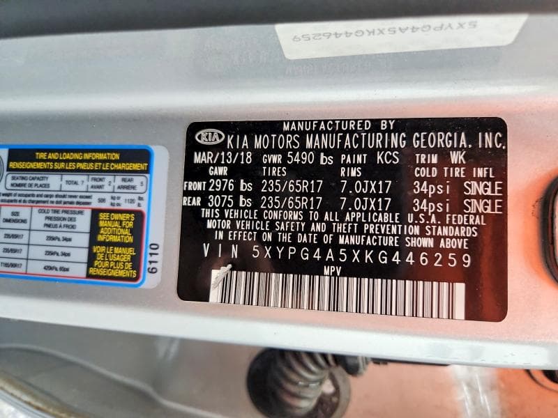 2019 KIA SORENTO LX V6 13