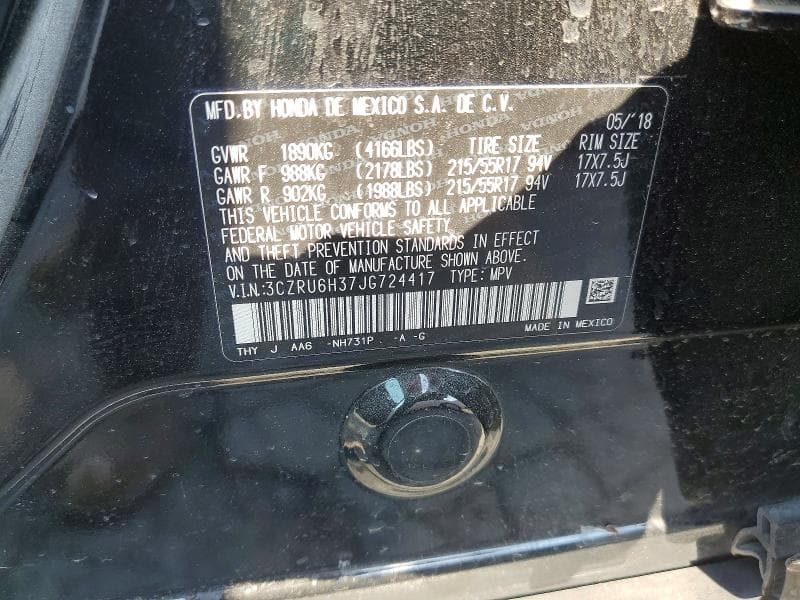 2018 HONDA HR-V LX 13