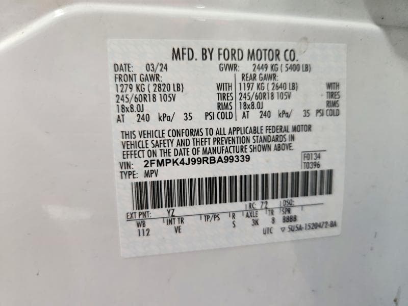 2024 FORD EDGE SEL 13