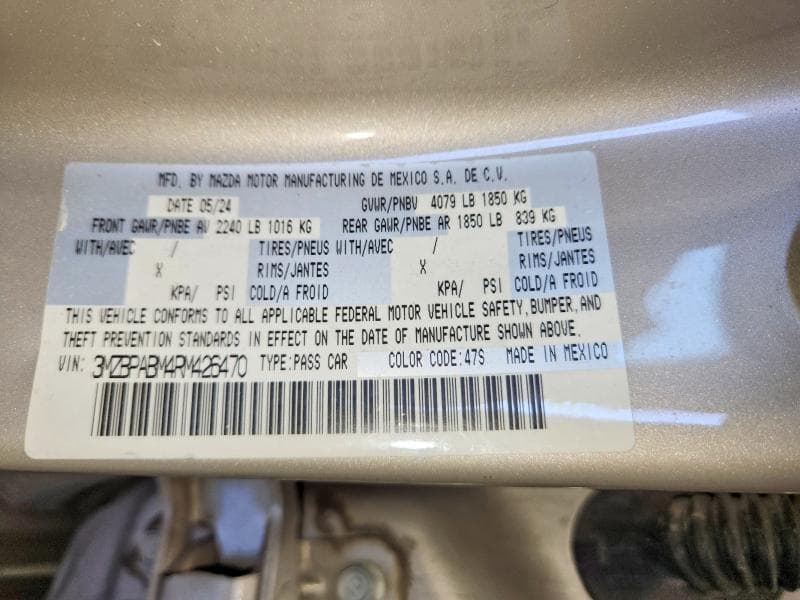 2024 MAZDA 3 SELECT SPORT 12