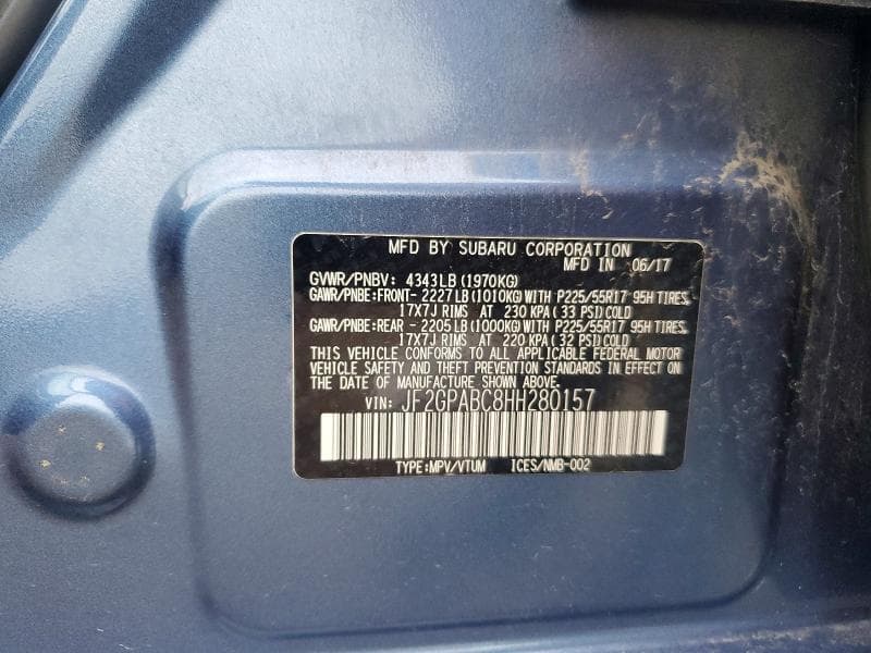 2017 SUBARU CROSSTREK PREMIUM 13