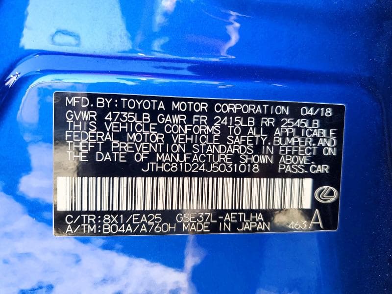 2018 LEXUS IS 300 12
