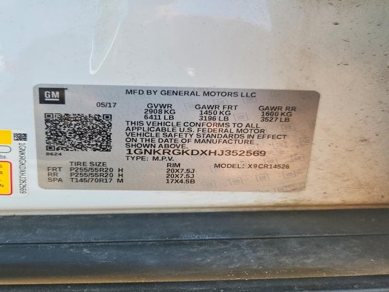 2017 CHEVROLET TRAVERSE LT 12