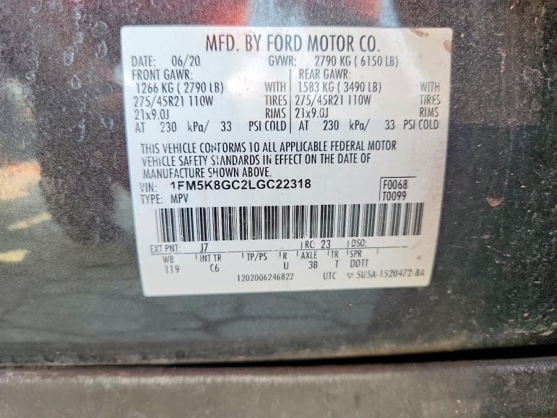 2020 FORD EXPLORER ST 13