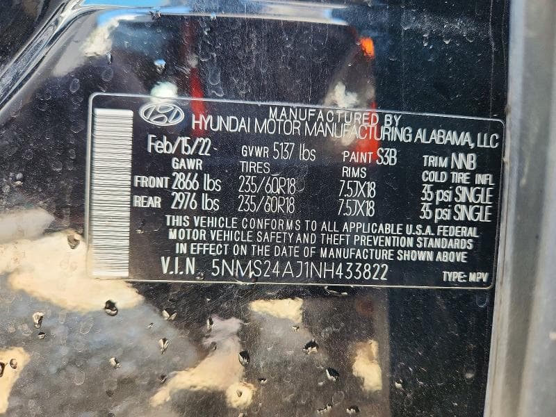 2022 HYUNDAI SANTA FE SEL 14