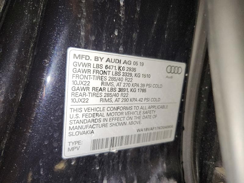 2019 AUDI Q8 PREMIUM PLUS 13