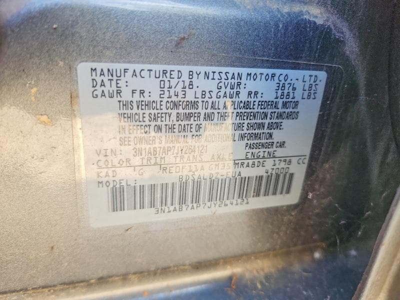 2018 NISSAN SENTRA SV 12