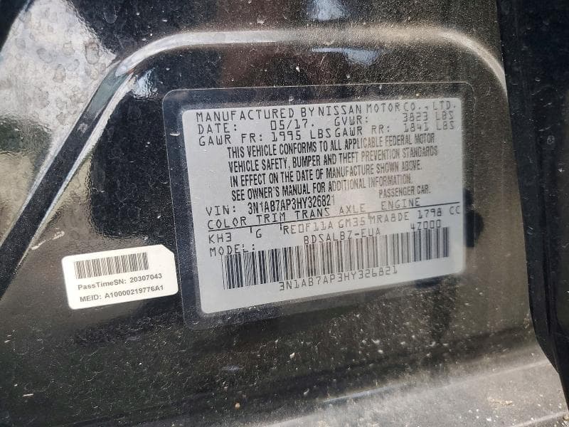 2017 NISSAN SENTRA S 12