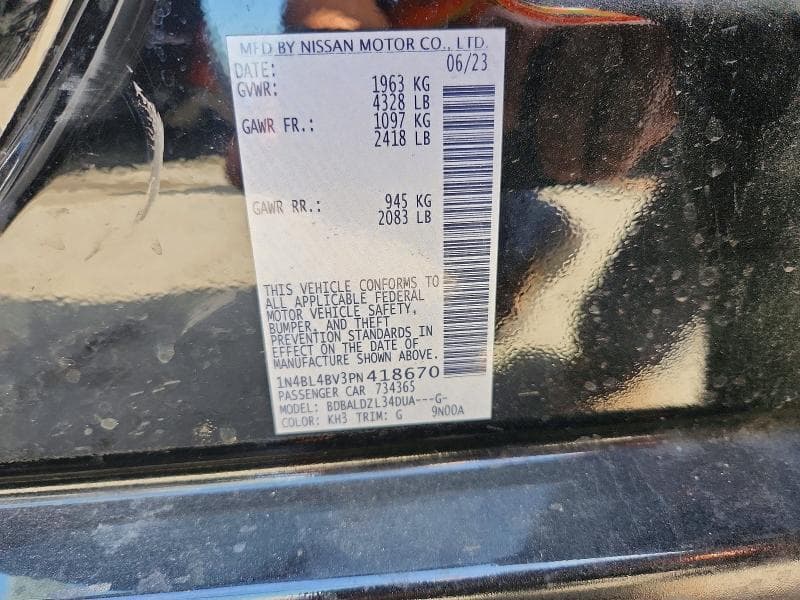 2023 NISSAN ALTIMA S 13