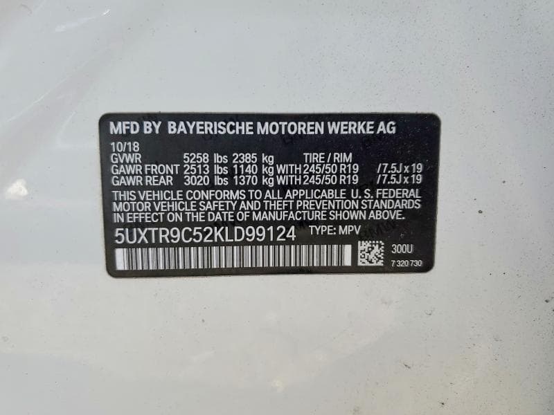 2019 BMW X3 XDRIVE30I 13