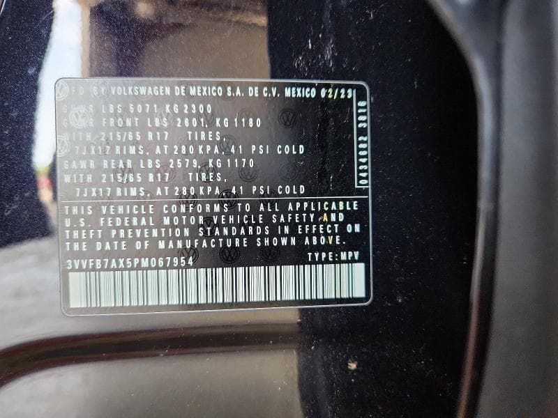 2023 VOLKSWAGEN TIGUAN S 13