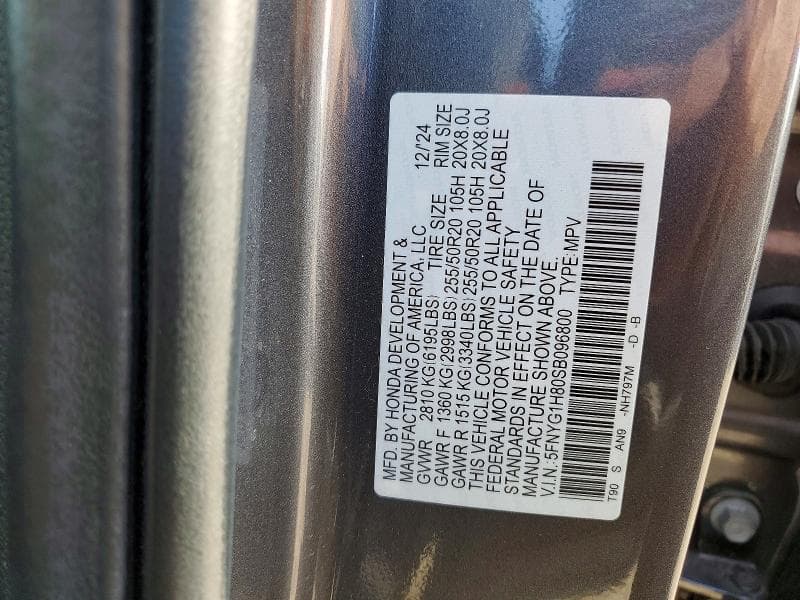 2025 HONDA PILOT ELITE 13
