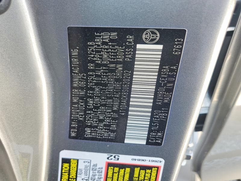 2025 TOYOTA CAMRY SE 13