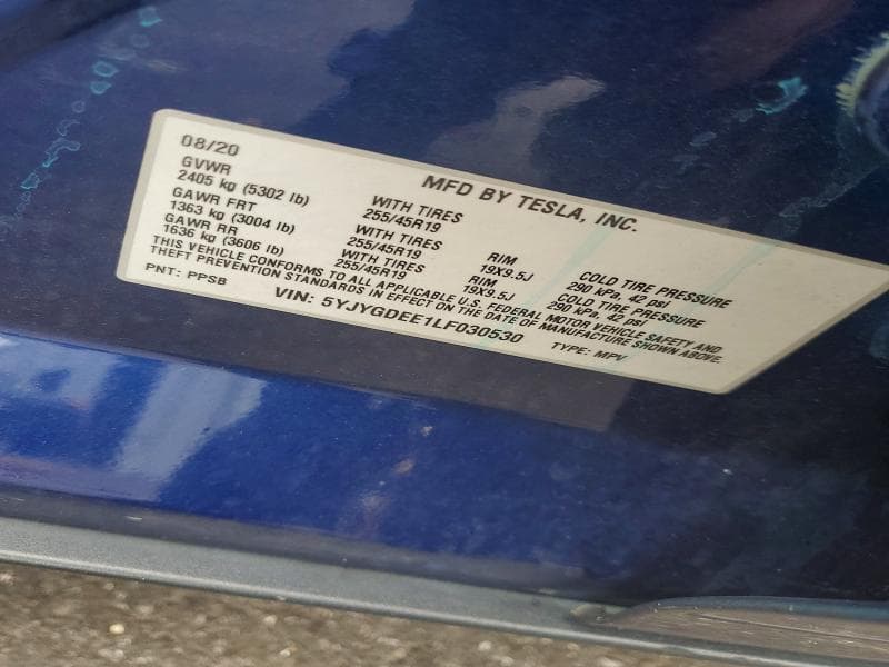 2020 TESLA MODEL Y 12