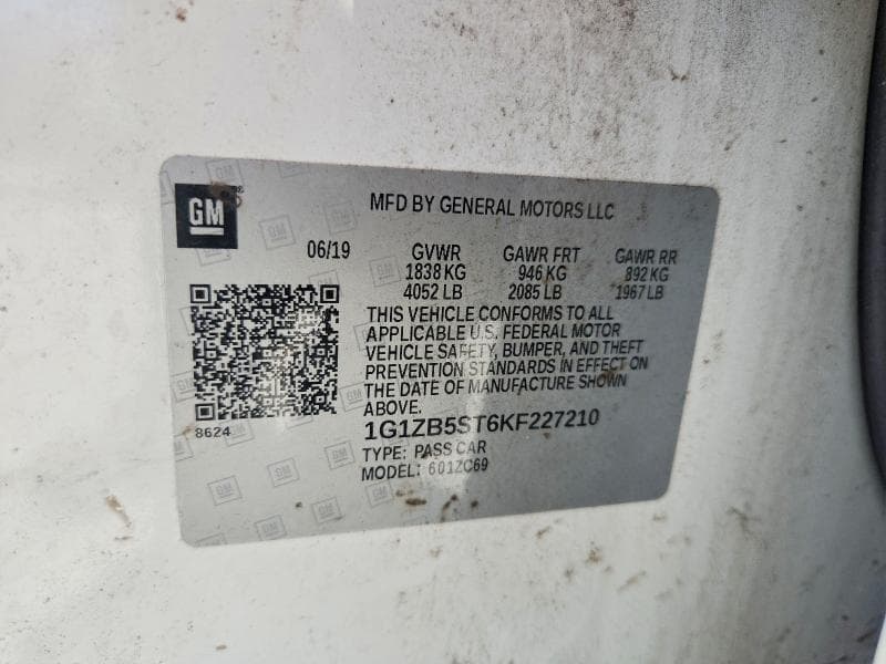 2019 CHEVROLET MALIBU LS 12