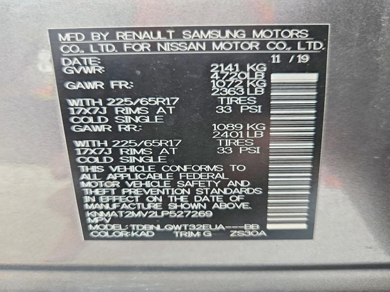 2020 NISSAN ROGUE SV 13