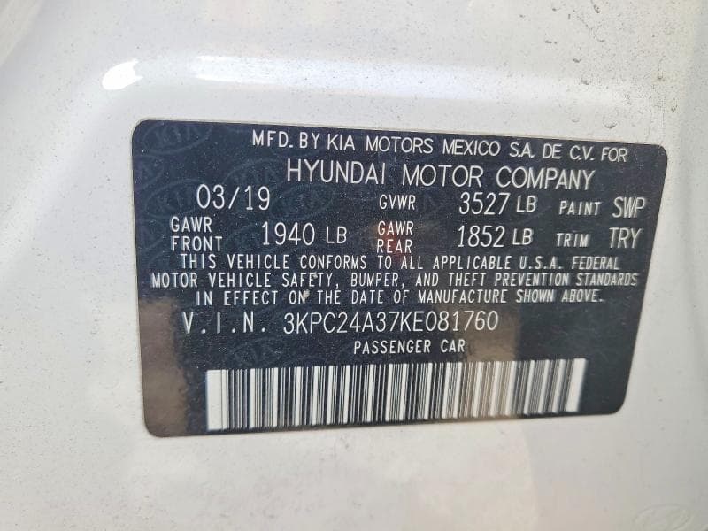 2019 HYUNDAI ACCENT SE 12