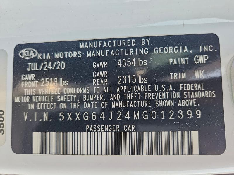 2021 KIA K5 GT LINE 12