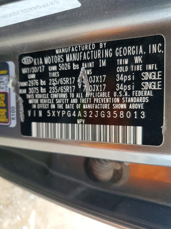 2018 KIA SORENTO L 12