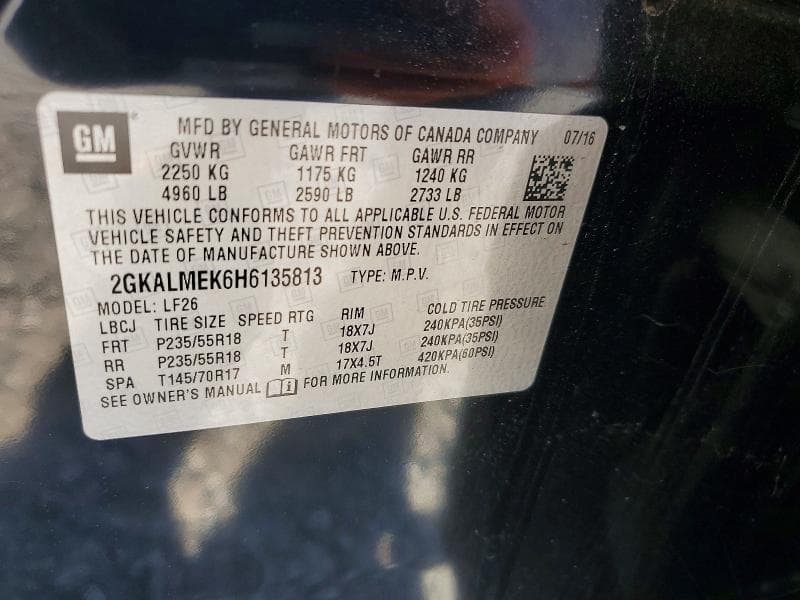 2017 GMC TERRAIN SLE 13