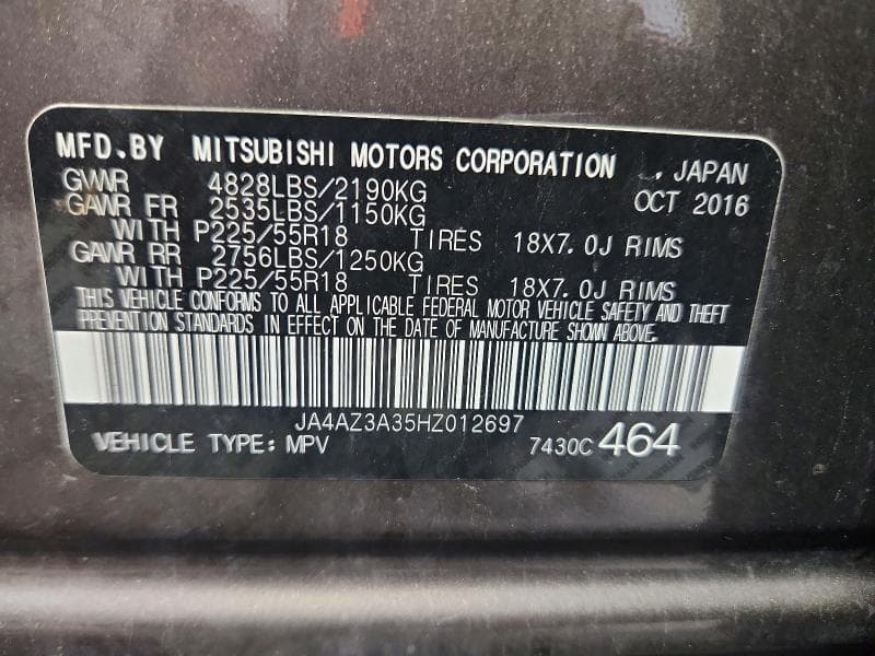 2017 MITSUBISHI OUTLANDER SE 12