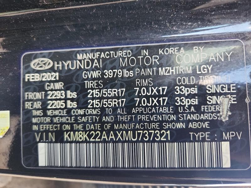 2021 HYUNDAI KONA SEL 13
