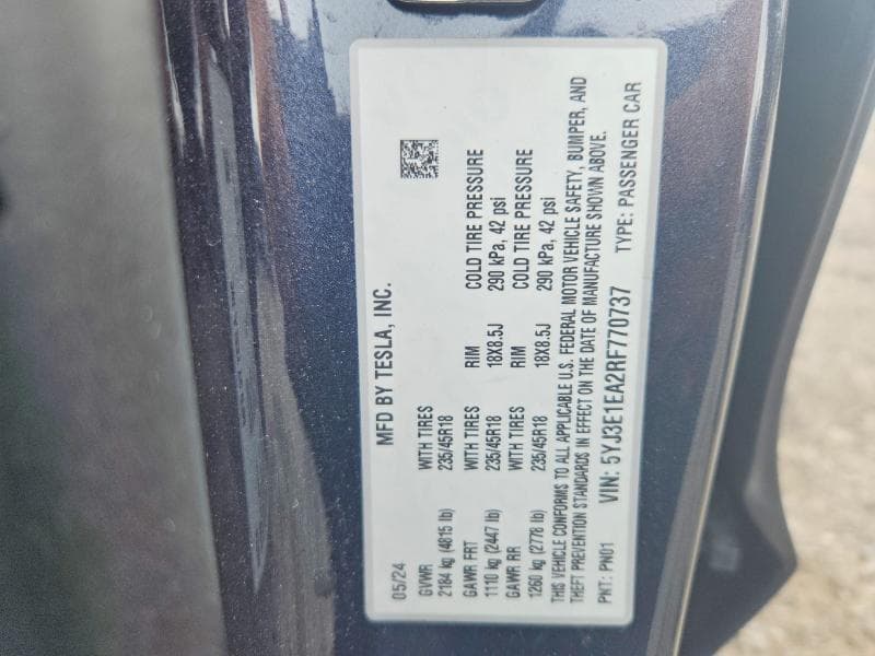 2024 TESLA MODEL 3 12