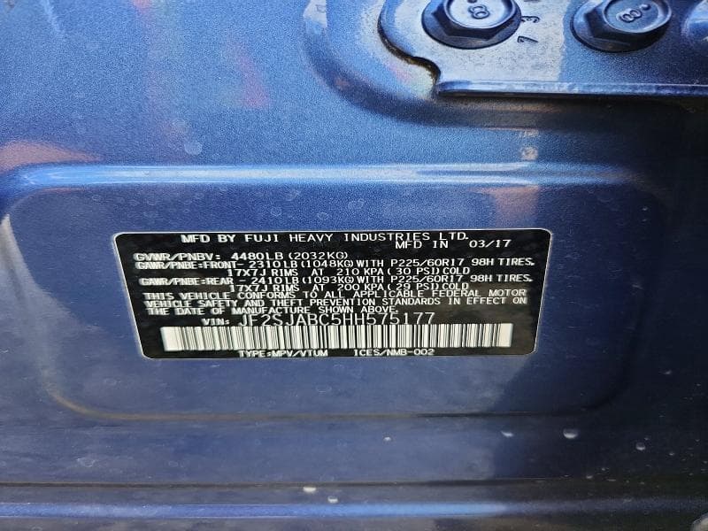 2017 SUBARU FORESTER 2.5I 14